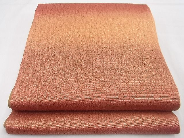 平和屋着物◎全通柄袋帯 ふくれ織 霞文 金糸 逸品 BAAF2106iy