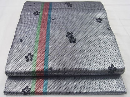 平和屋着物◎全通柄袋帯 舞花文 銀糸 逸品 BAAF2108iy