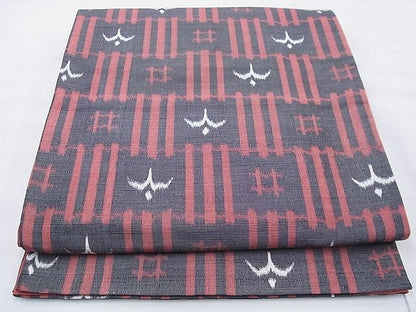 平和屋着物◎全通柄袋帯 絣文様 逸品 BAAF2120iy