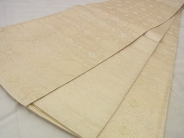 平和屋着物◎佐賀錦　全通柄袋帯　蜀江花文　金銀糸　逸品　BAAF2152iy