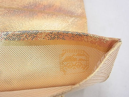 平和屋着物◎佐賀錦 六通柄袋帯 観世 金糸 落款あり 逸品 BAAF2170iy