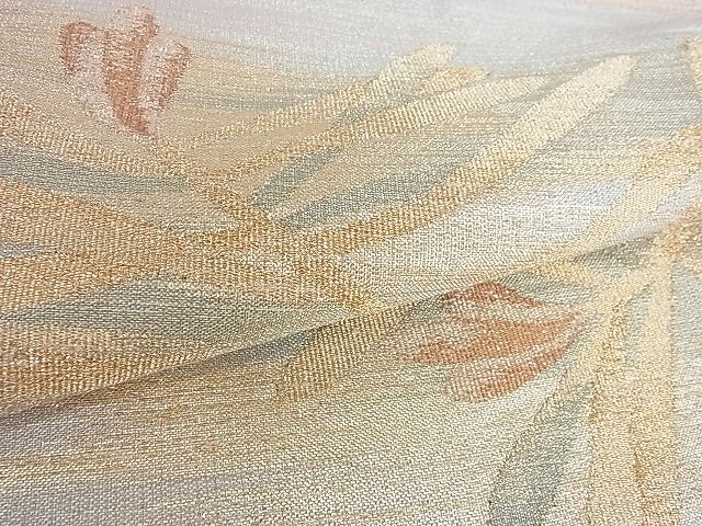 平和屋着物■太鼓柄袋帯 草花文 金糸 逸品 DAAF1477az