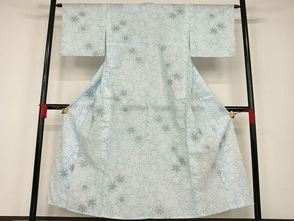 平和屋着物■夏物　小紋　楓文　洗える着物　AAAH6925Bph