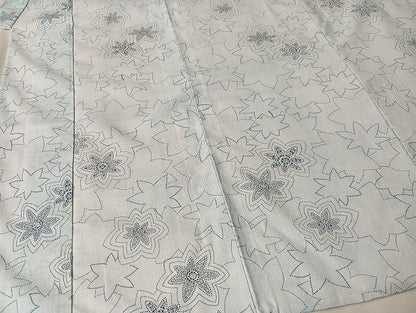 平和屋着物■夏物　小紋　楓文　洗える着物　AAAH6925Bph