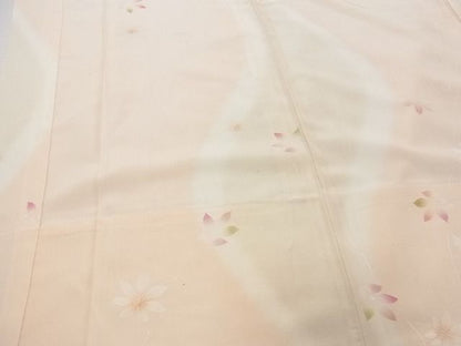 平和屋着物■上質な長襦袢 無双仕立て 舞花紋 暈し染め 逸品 CAAG4413yk