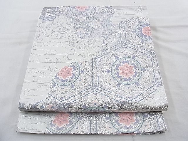 平和屋着物◎六通柄袋帯 唐織 優美錦 銀糸 逸品 BAAH0095ow