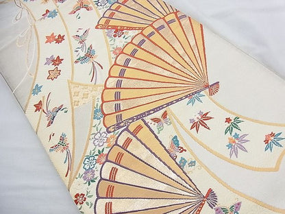 平和屋着物◎六通柄袋帯 唐織 つづれ 新能衣舞錦 金糸 逸品 BAAH0138ow