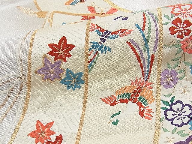 平和屋着物◎六通柄袋帯 唐織 つづれ 新能衣舞錦 金糸 逸品 BAAH0138ow