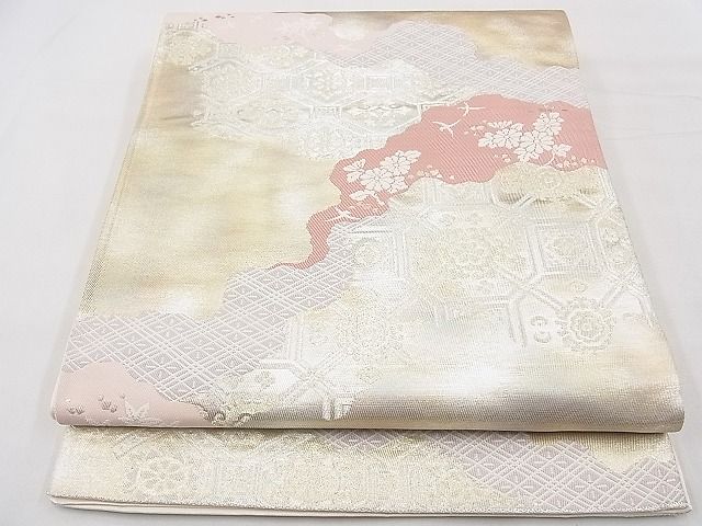 平和屋着物◎六通柄袋帯 京錦 金銀糸 逸品 BAAG3104kj