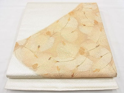平和屋着物◎太鼓柄袋帯 若松葉 金銀糸 逸品 BAAG3143kj