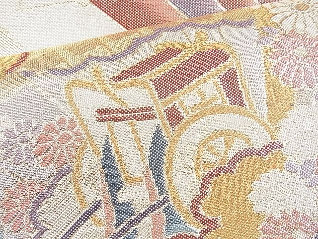 平和屋着物◎九百佐賀錦 六通柄袋帯 慶長 金銀糸 逸品 BAAG3149kj