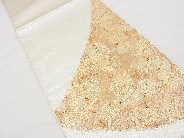 平和屋着物◎太鼓柄袋帯 若松葉 金銀糸 逸品 BAAG3143kj
