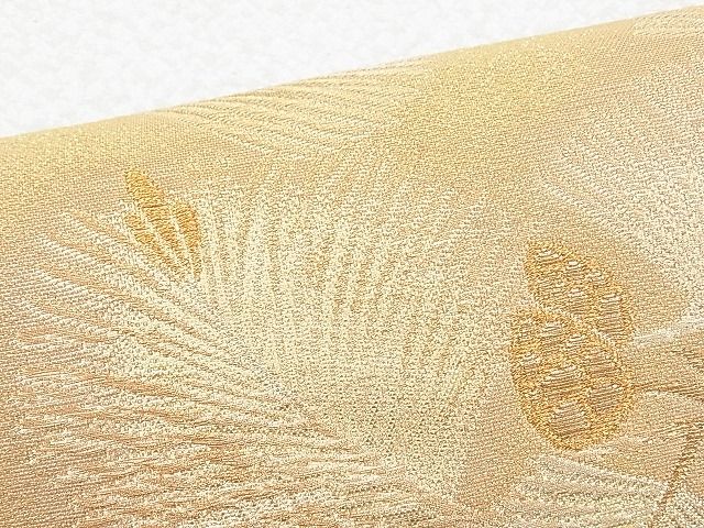 平和屋着物◎太鼓柄袋帯 若松葉 金銀糸 逸品 BAAG3143kj