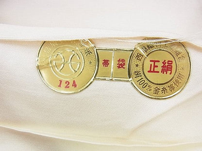 平和屋着物◎西陣 桜井 六通柄袋帯 唐織 几帳草花文 金銀糸 逸品 BAAG3155kj