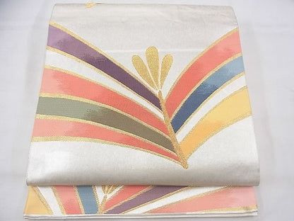 平和屋着物◎六通柄袋帯 唐織 来福 金銀糸 引箔 逸品 BAAG7805fk