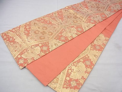 平和屋着物◎六通柄袋帯 宝相華 金糸 逸品 BAAG7810fk