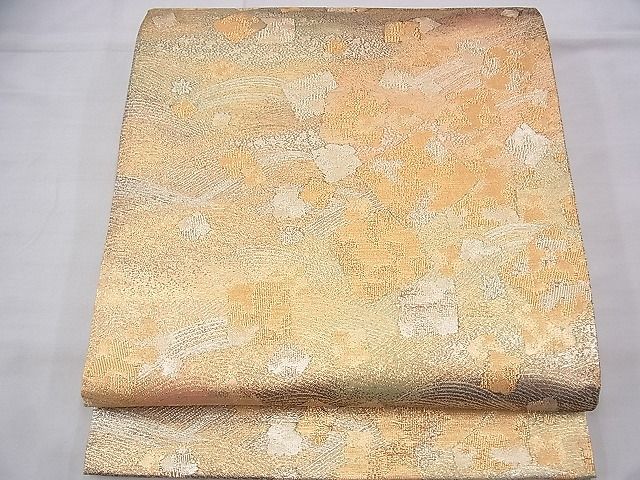 平和屋着物◎佐賀錦 六通柄袋帯 破れ色紙流し 金糸 逸品 BAAG7954fk
