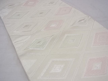 平和屋着物◎六通柄袋帯 入子菱 銀糸 逸品 BAAG7852fk