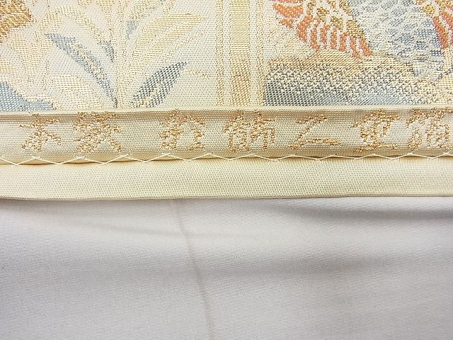 平和屋着物◎六通柄 本袋帯 鳳凰天井花文 彩飾二重箔 逸品 BAAG8018fk