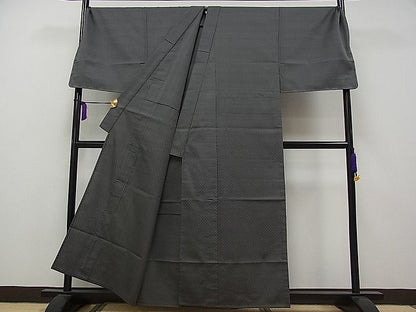 平和屋本店■極上　男性　紬　単衣　キングサイズ　市松綾織　逸品　未使用　CYAA0290s4