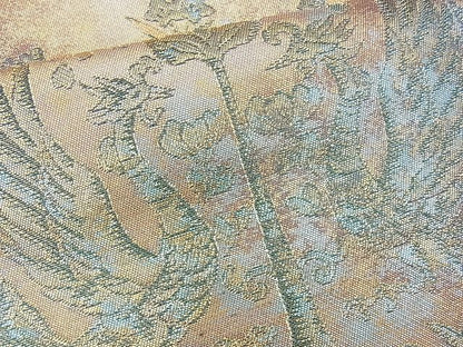 平和屋着物■六通柄袋帯 向かい鳥草花文 金糸 引箔 逸品 CAAG1665eg