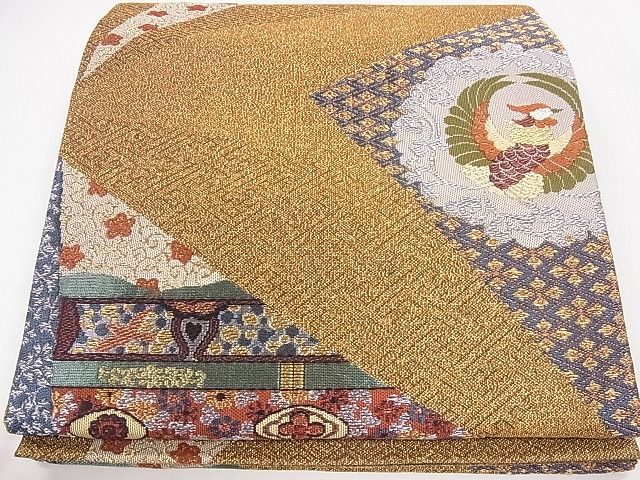 平和屋着物■六通柄袋帯 華羅紗 金銀糸 逸品 CAAG1694eg