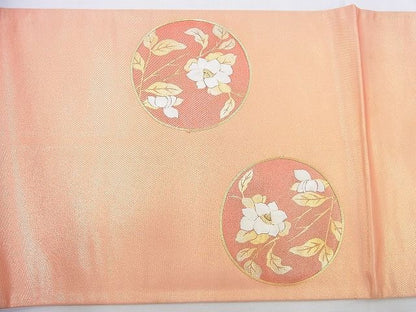 平和屋着物◎太鼓柄袋帯 駒刺繍 菱天井花丸文 金彩 逸品 BAAG9629if