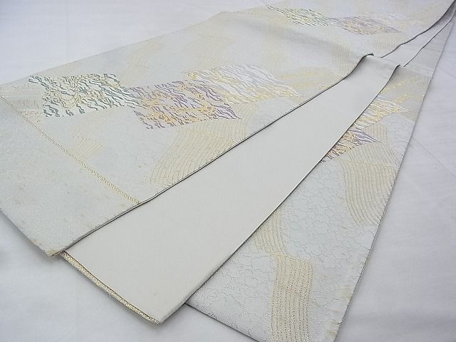 平和屋着物◎六通柄袋帯 色紙流し 金銀糸 逸品 BAAG9665if