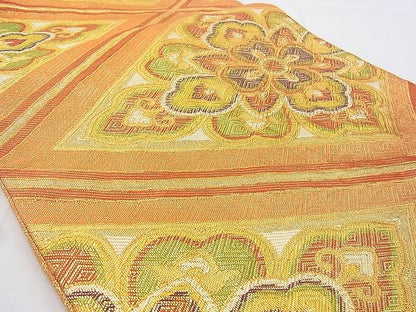 平和屋着物◎佐賀錦　六通柄袋帯　花菱　金糸　やまとオリジナル　逸品　BAAG9685if