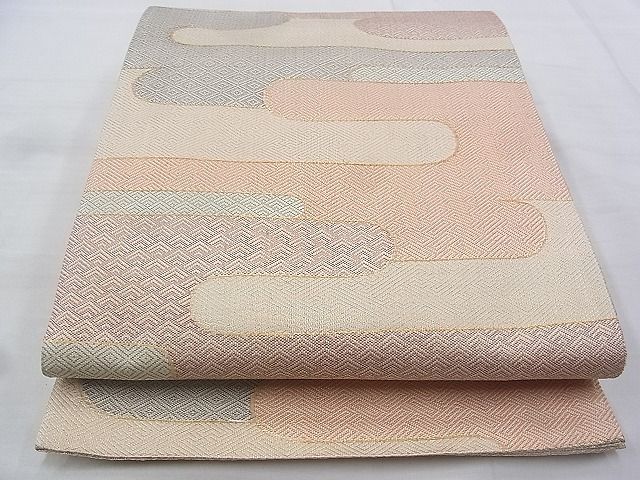 平和屋着物◎佐賀錦　六通柄袋帯　エ霞吉祥文　金糸　逸品　BAAG9690if
