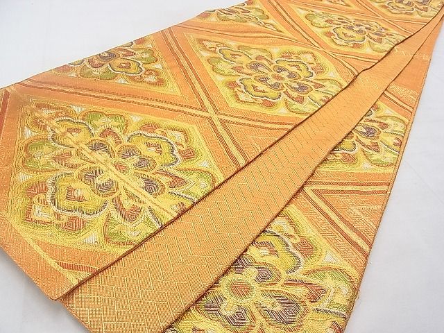 平和屋着物◎佐賀錦　六通柄袋帯　花菱　金糸　やまとオリジナル　逸品　BAAG9685if