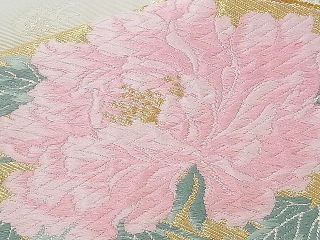 平和屋着物◎六通柄袋帯 唐織 仁清好み文 金糸 逸品 BAAG9693if
