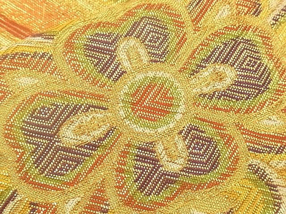 平和屋着物◎佐賀錦　六通柄袋帯　花菱　金糸　やまとオリジナル　逸品　BAAG9685if