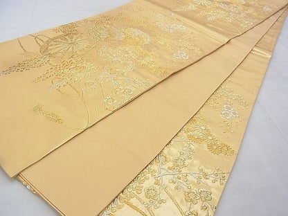 平和屋着物◎六通柄袋帯 花車文 金銀糸 逸品 BAAG9673if