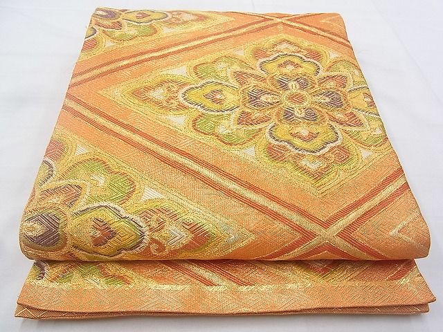 平和屋着物◎佐賀錦　六通柄袋帯　花菱　金糸　やまとオリジナル　逸品　BAAG9685if