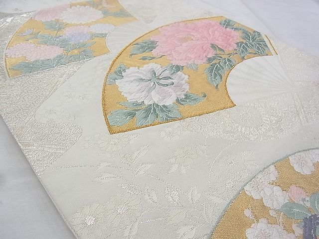 平和屋着物◎六通柄袋帯 唐織 仁清好み文 金糸 逸品 BAAG9693if