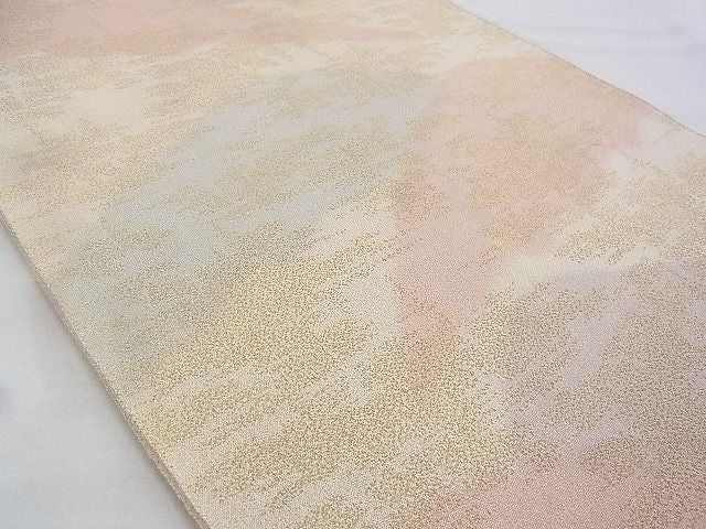 平和屋着物◎全通柄袋帯 砂子綴れ 重山文様 金糸 逸品 BAAG6432xa