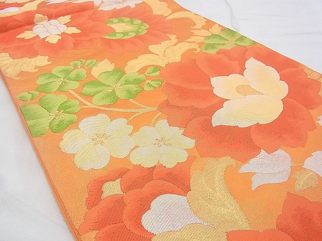 平和屋着物◎六通柄袋帯 花唐草文 金銀糸 逸品 BAAG6458xa