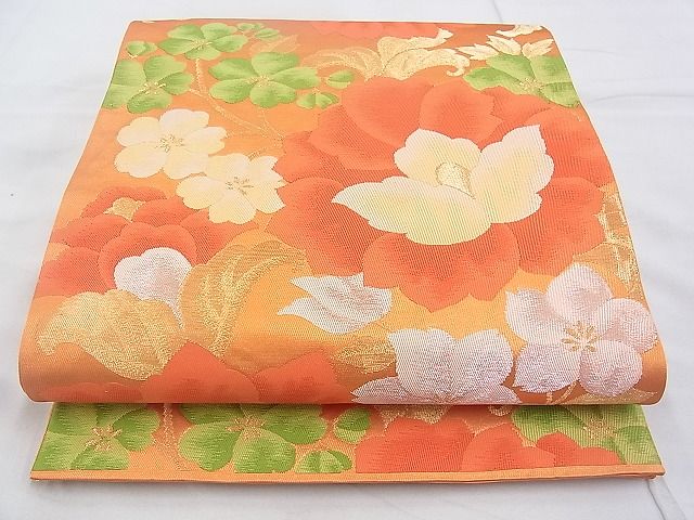平和屋着物◎六通柄袋帯 花唐草文 金銀糸 逸品 BAAG6458xa