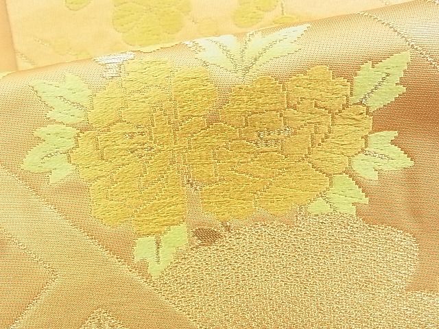 平和屋着物◎六通柄袋帯 唐織 檜垣吉祥花文 金糸 逸品 BAAG6460xa