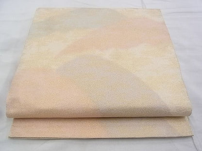 平和屋着物◎全通柄袋帯 砂子綴れ 遠山文様 金糸 逸品 BAAG6459xa
