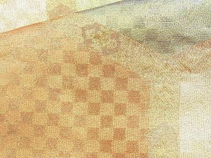 平和屋着物◎佐賀錦 六通柄袋帯 亀甲文様 金糸 逸品 BAAG6483xa