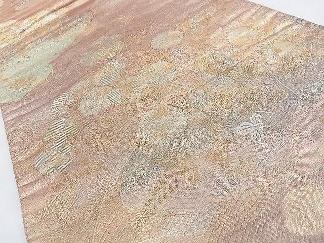 平和屋着物◎佐賀錦 六通柄袋帯 万寿菊 金糸 逸品 BAAG9026iy
