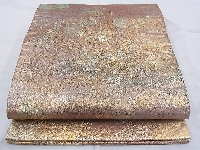 平和屋着物◎佐賀錦 六通柄袋帯 万寿菊 金糸 逸品 BAAG9026iy