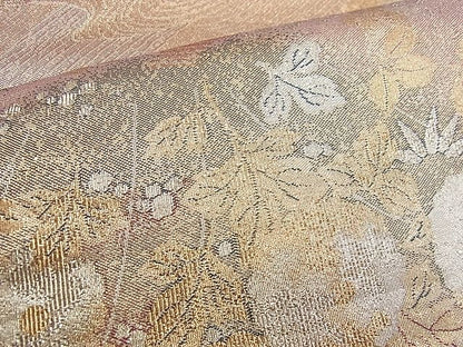 平和屋着物◎佐賀錦 六通柄袋帯 万寿菊 金糸 逸品 BAAG9026iy
