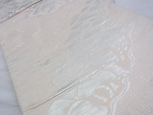 平和屋着物◎六通柄袋帯 綴れ 浜松文様 銀糸 逸品 BAAG9036iy
