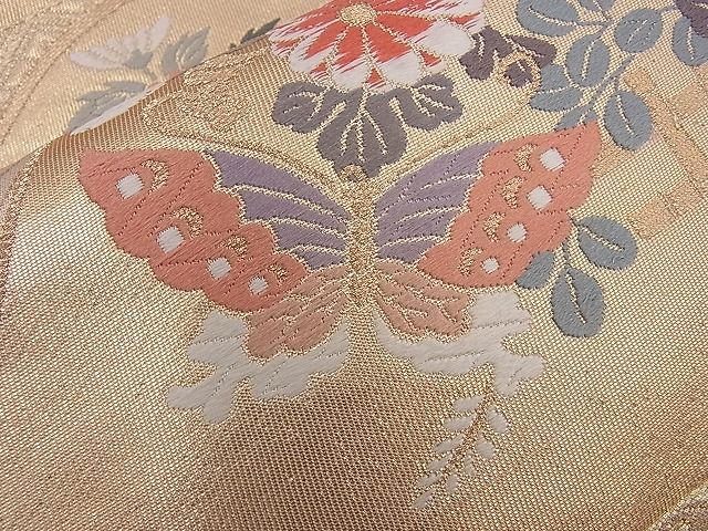 平和屋着物◎六通柄袋帯 唐織 能小袖 金糸 逸品 BAAG9046iy