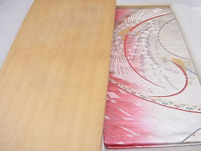 平和屋着物◎六通柄袋帯 唐織 北欧ロマン 金銀糸 共箱付き 逸品 BAAG6232ea