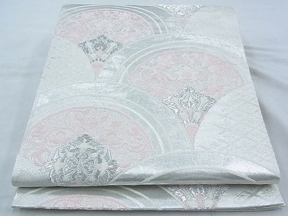 平和屋着物◎六通柄袋帯 唐織 宝相華青海波 銀糸 逸品 BAAG5081ns
