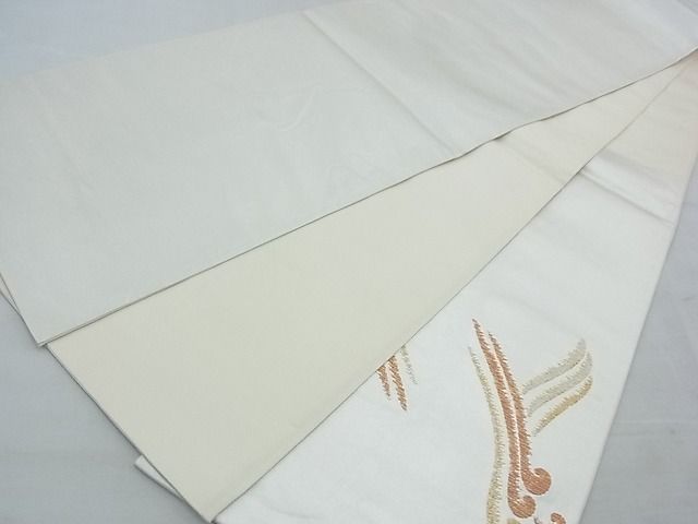 平和屋着物◎太鼓柄袋帯 総刺繍 立波文様 金糸 逸品 BAAG5083ns